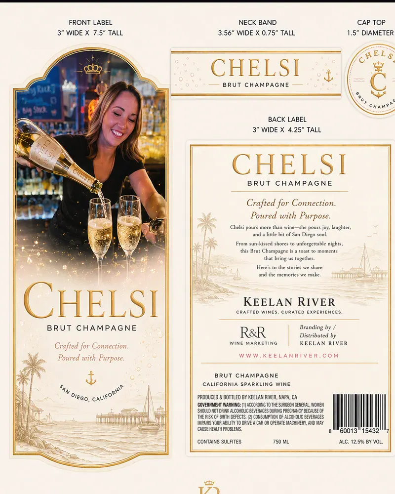 Chelsi, custom label: Label design for Chelsi