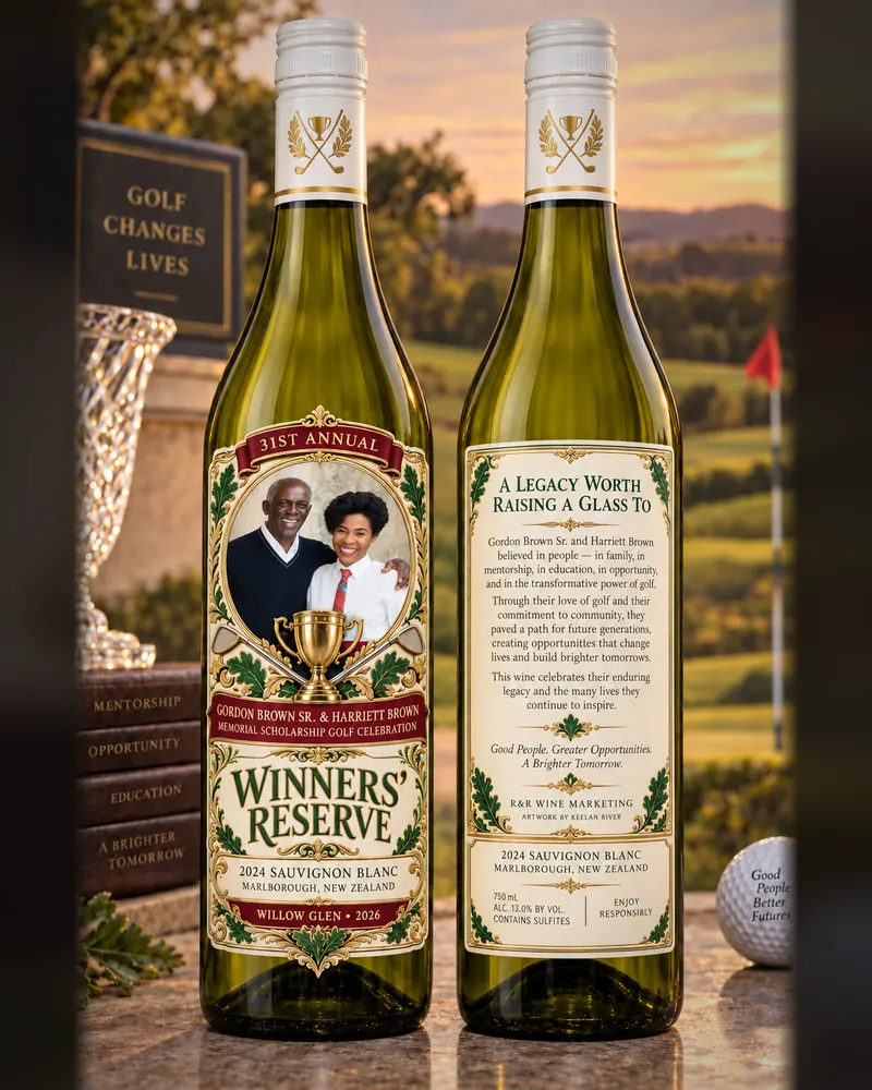 Winners' Reserve, 2026: Three Brooms white, rendered on the course