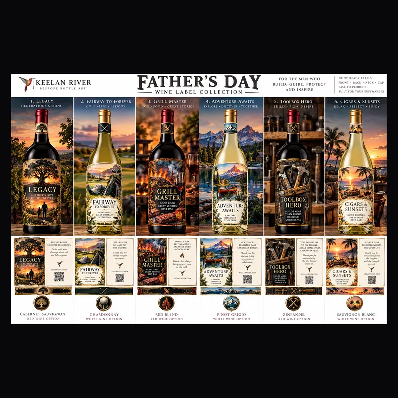 Father's Day collection: A presentation board for a label series