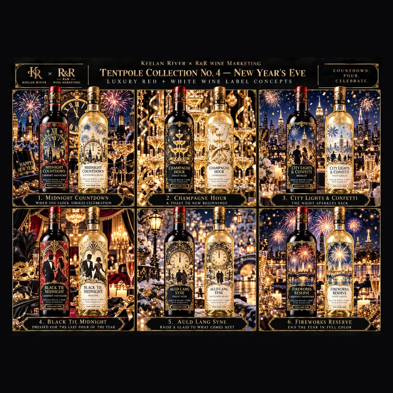 Collection board, 2026: A presentation board for a label series