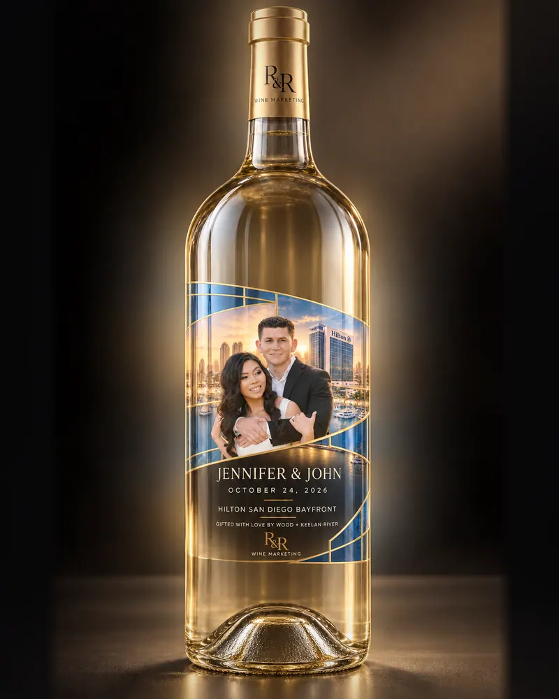 Wedding gift, 2026: A bottle render we explored for the couple