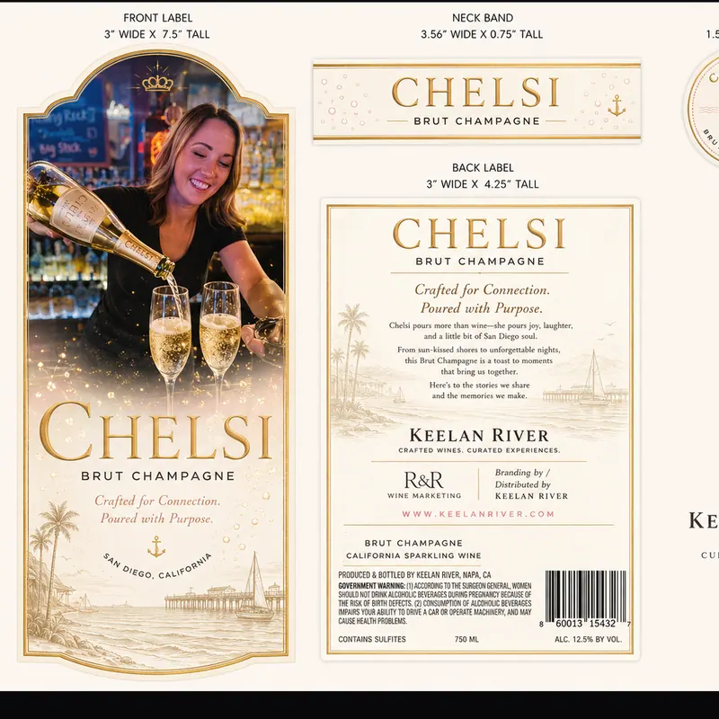 Chelsi, custom label: Label design for Chelsi