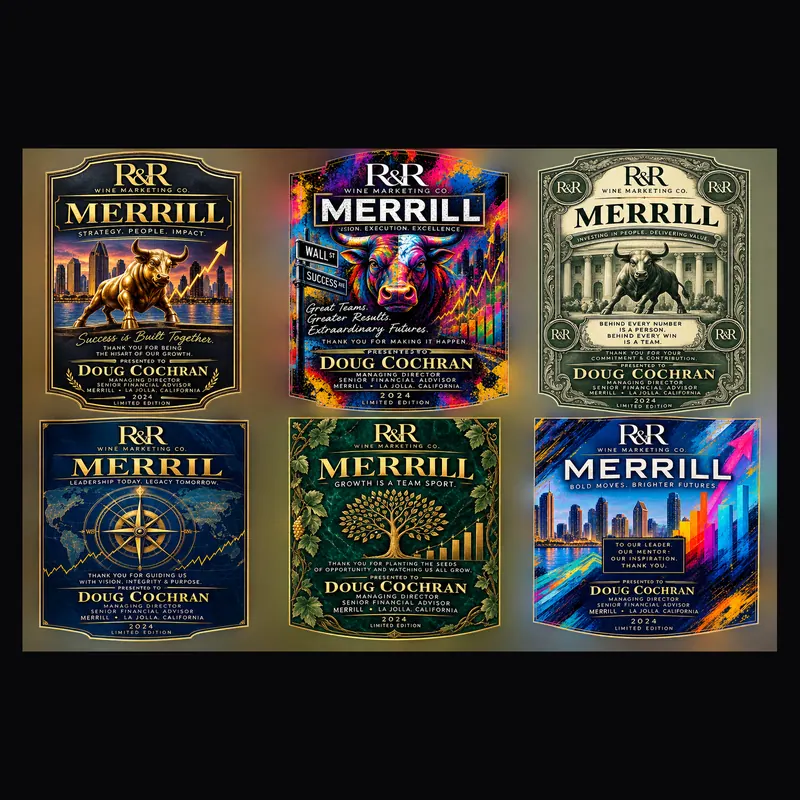 Merrill label series: A presentation board for a label series