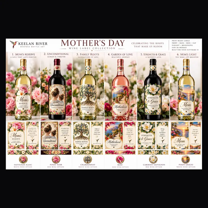 Mother's Day collection: A presentation board for a label series