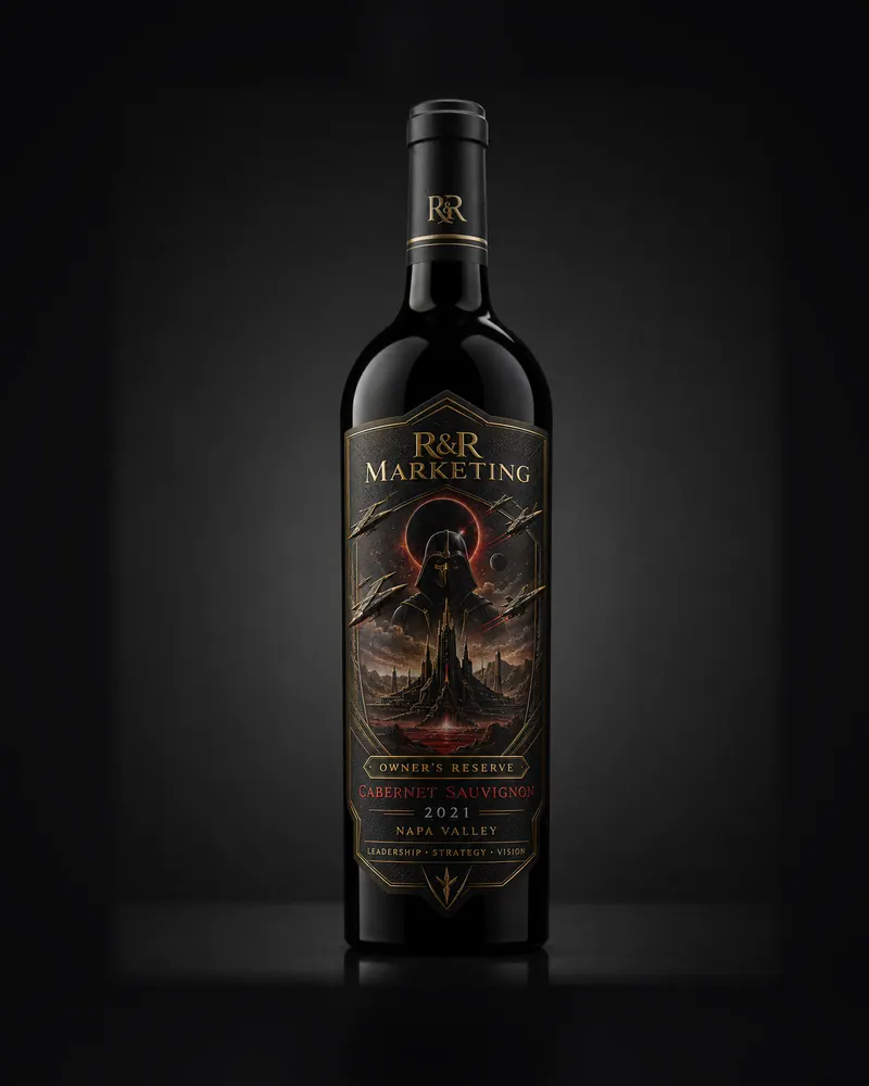 Bottle concept, 2026: A finished bottle render from our studio