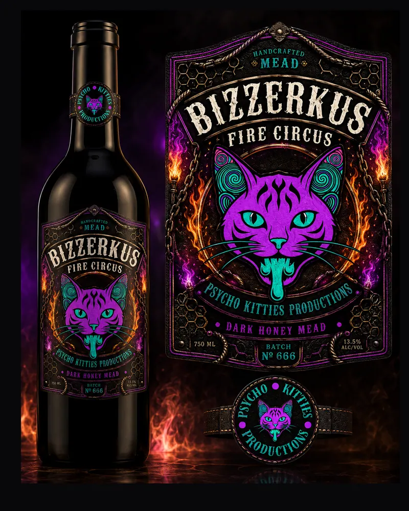 Bizzerkus Fire Circus: Label design