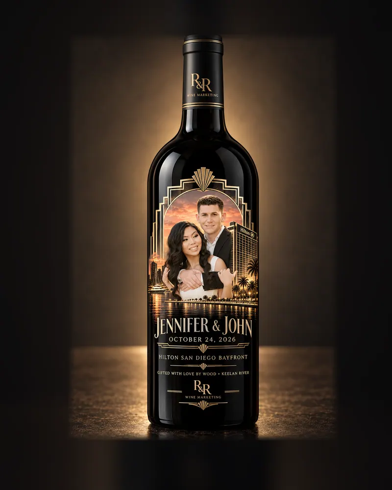 Wedding gift, 2026: A bottle render we explored for the couple