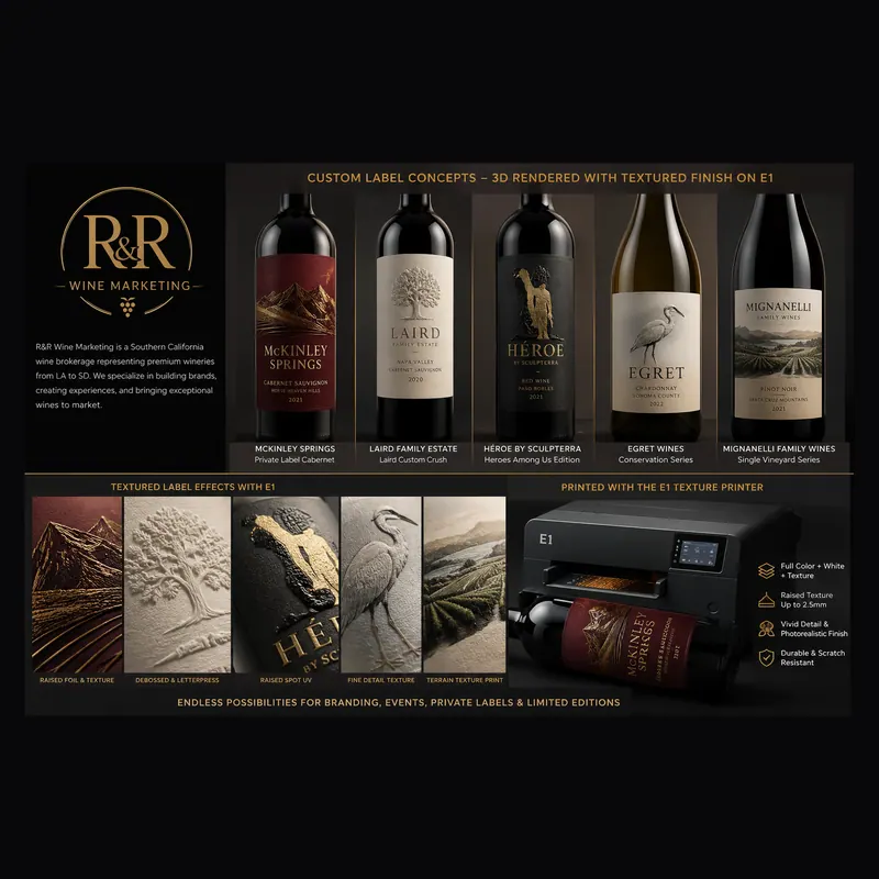 Collection board, 2026: A presentation board for a label series