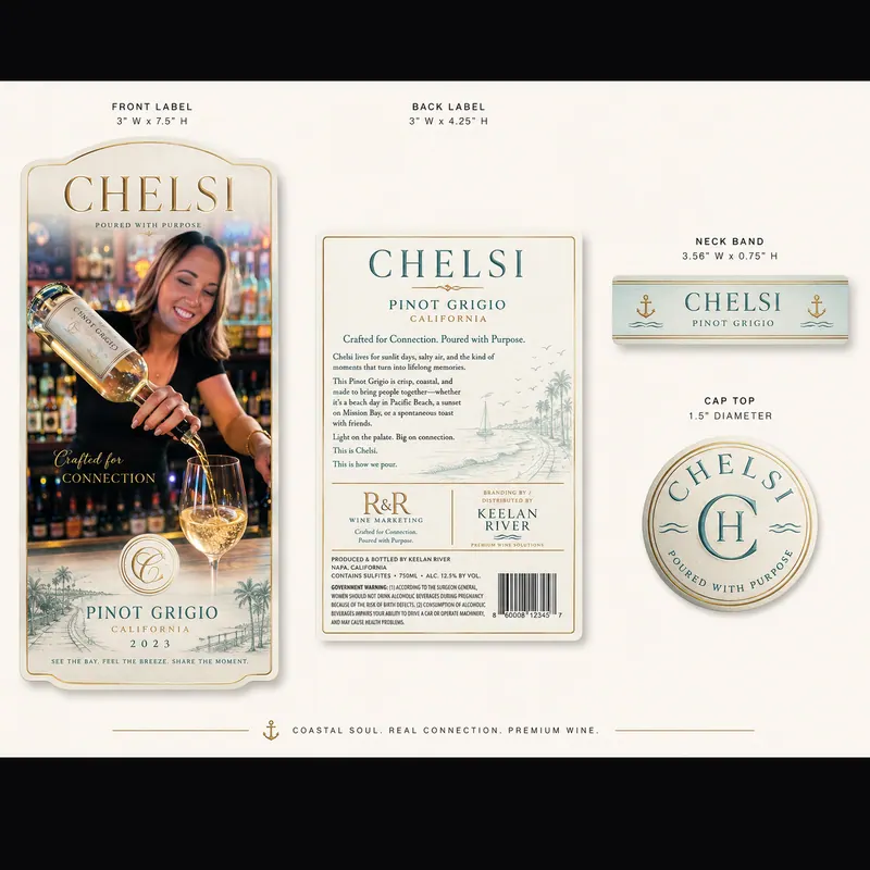 Chelsi, custom label: Label design for Chelsi