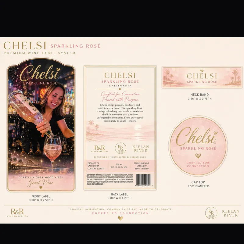 Chelsi, custom label: Label design for Chelsi