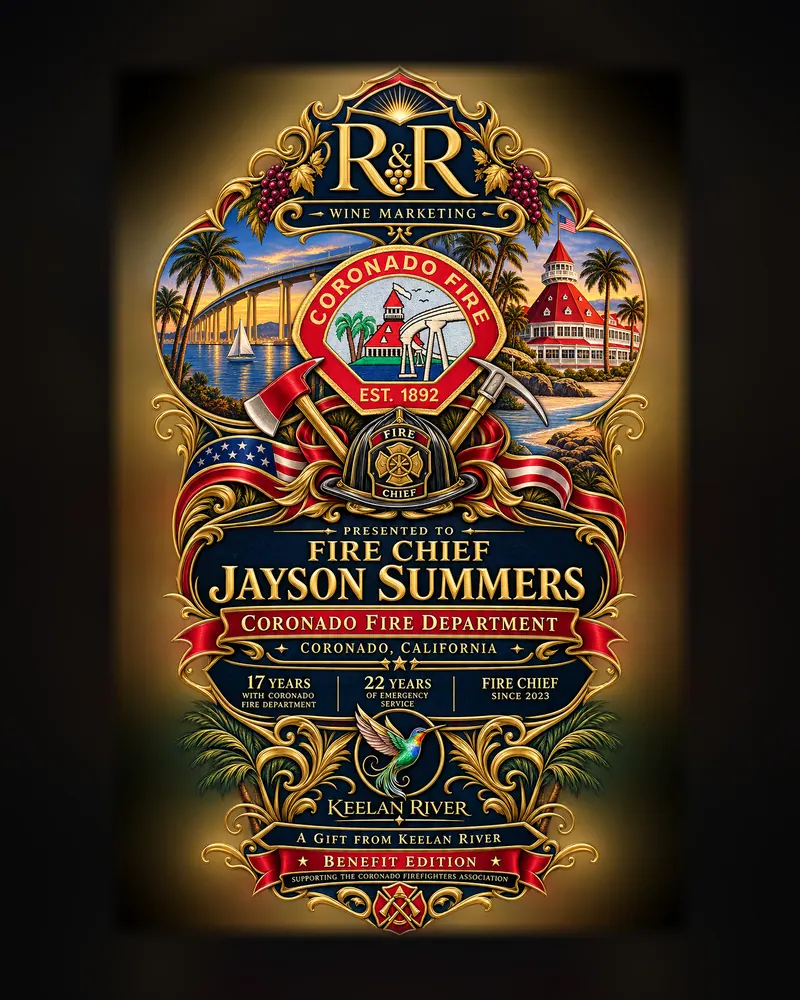 Fire Chief Jayson Summers: Label design