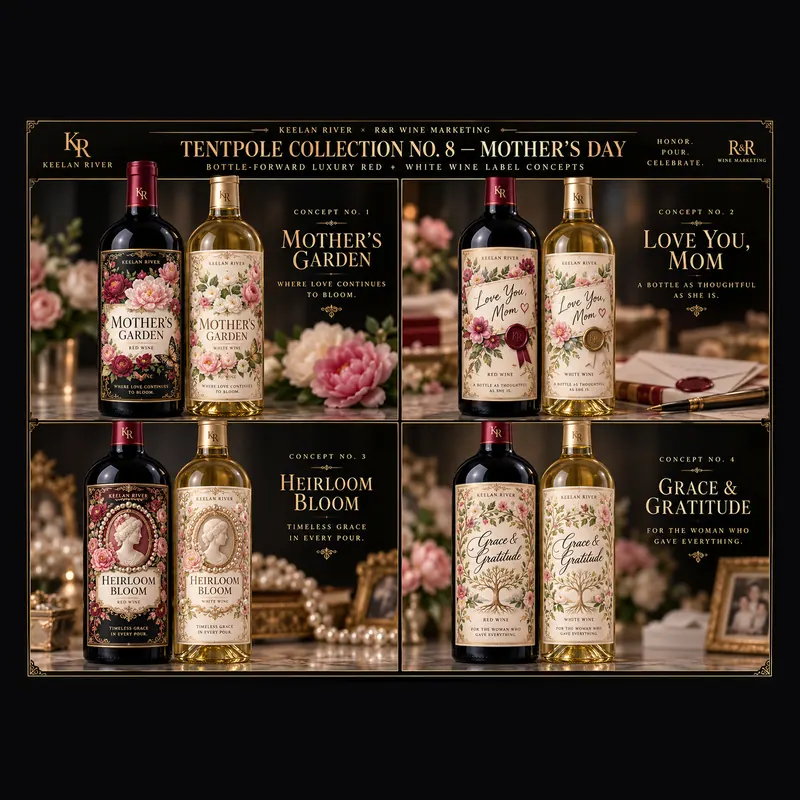Collection board, 2026: A presentation board for a label series