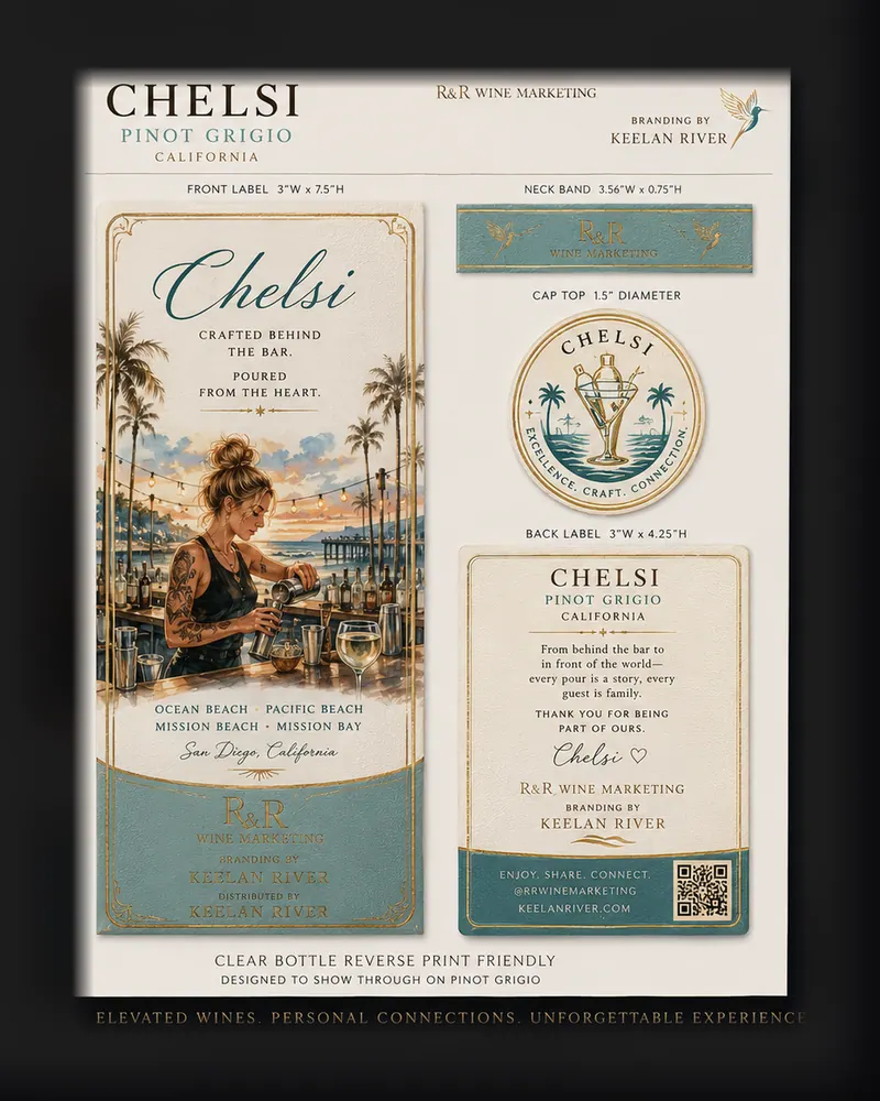Chelsi, custom label: Label design for Chelsi