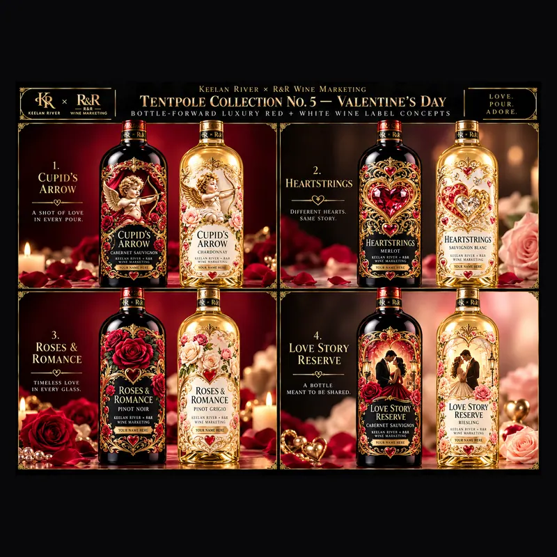 Valentine's collection: A presentation board for a label series