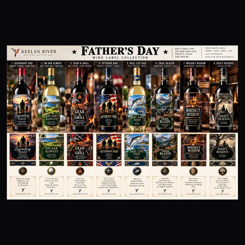 Father's Day collection: A presentation board for a label series