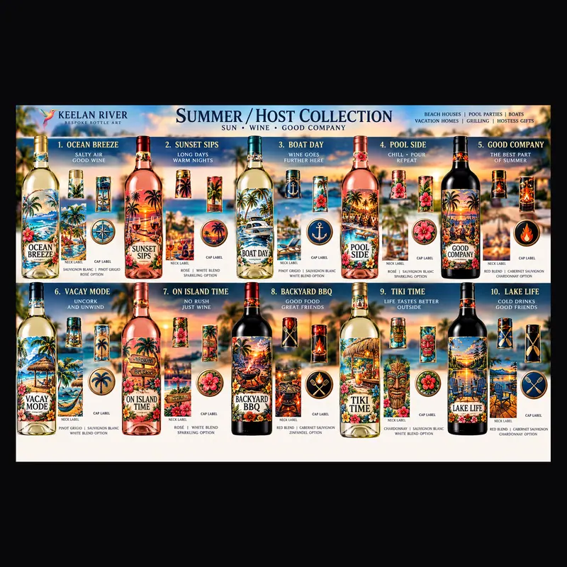 Summer collection: A presentation board for a label series