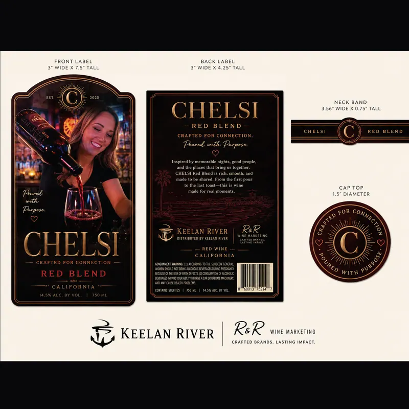 Chelsi, custom label: Label design for Chelsi