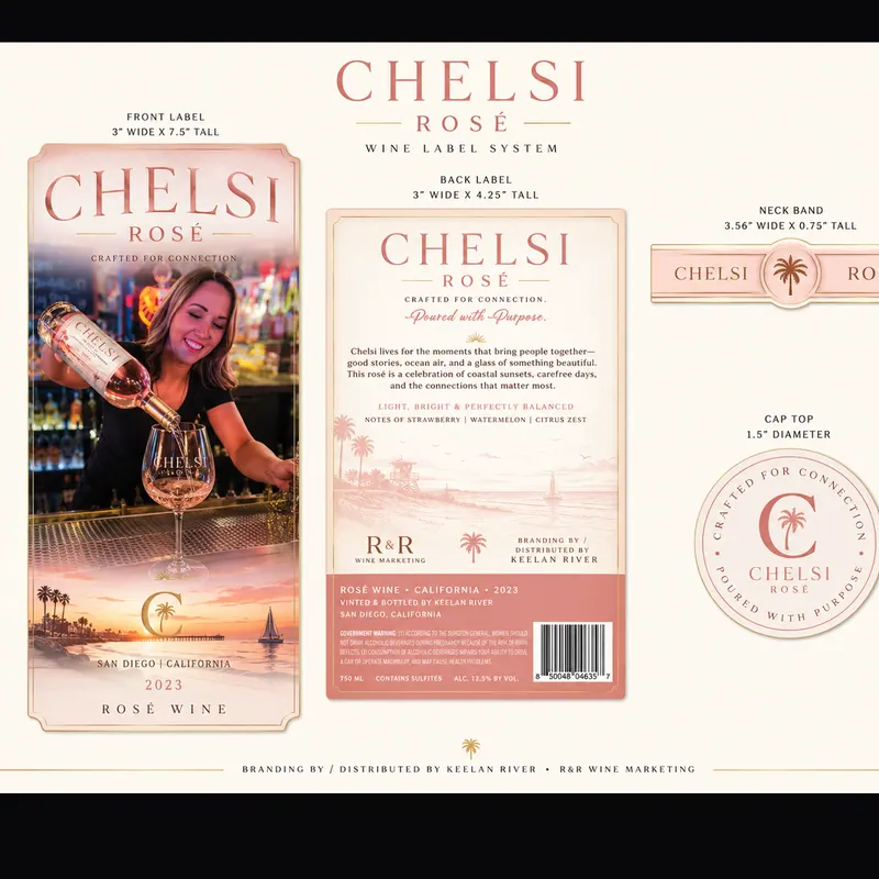 Chelsi, custom label: Label design for Chelsi