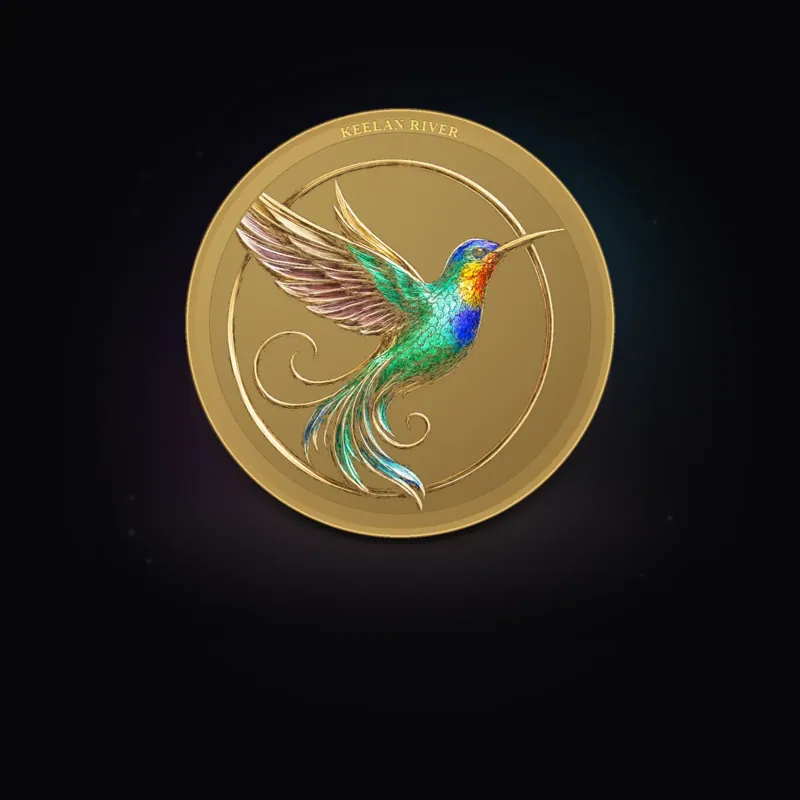 Keelan River hummingbird sample coin