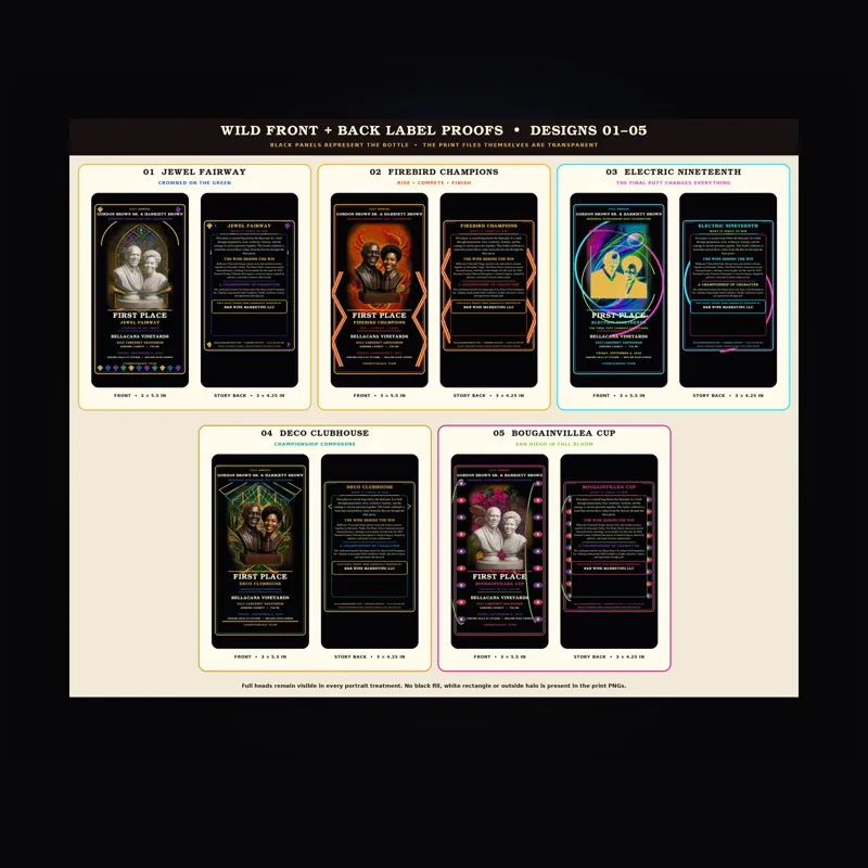 Wild label proofs, one through five