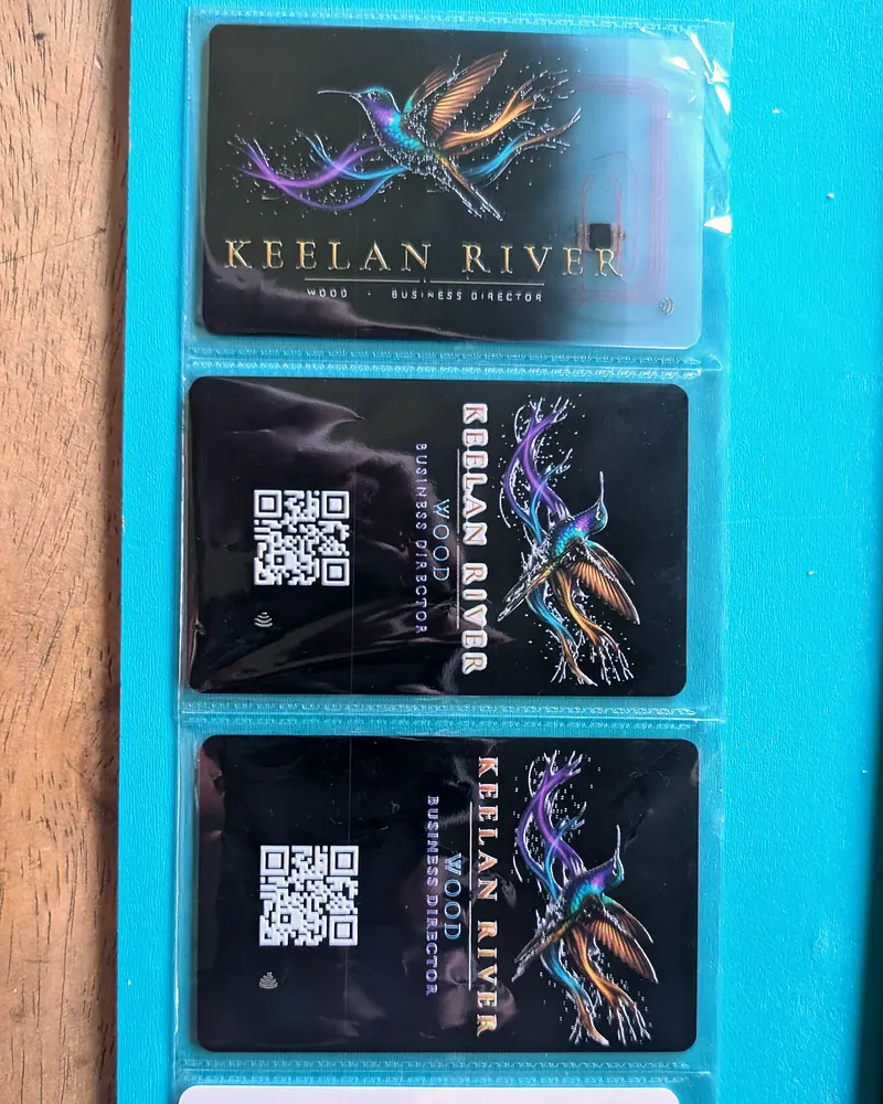 Printed Keelan River business cards